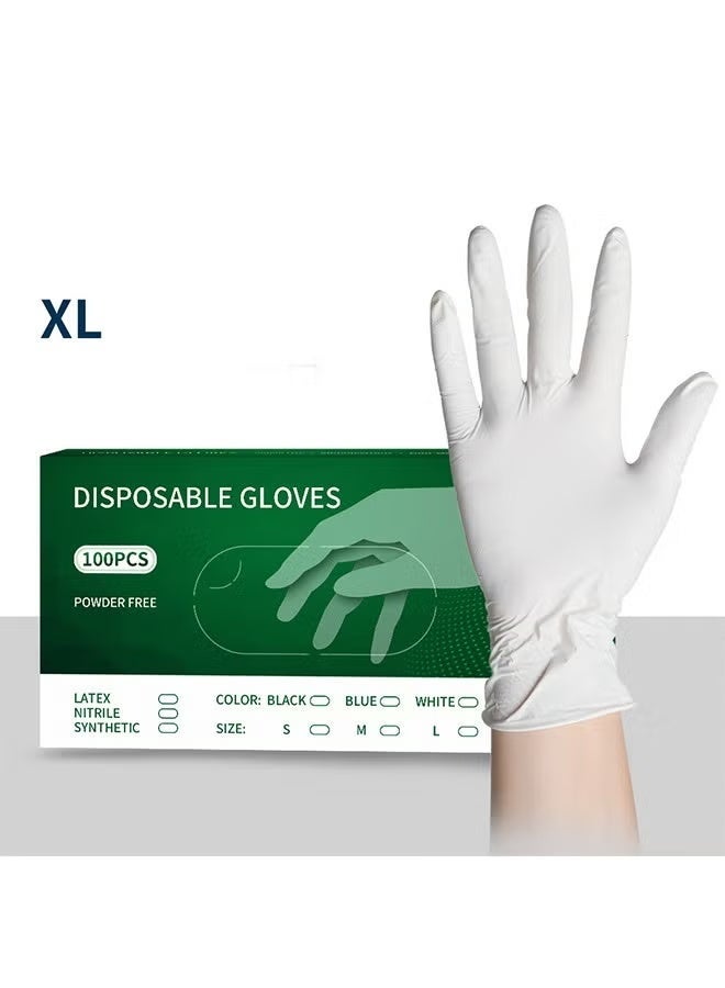 عام قفازات فينيل مقاس XL، آمنة للطعام، قفازات فينيل شفافة خالية من اللاتكس وخالية من البودرة للطهي، وإعداد الطعام، والتنظيف المنزلي، والامتحان| متوسطة، 100 قطعة - Image 1